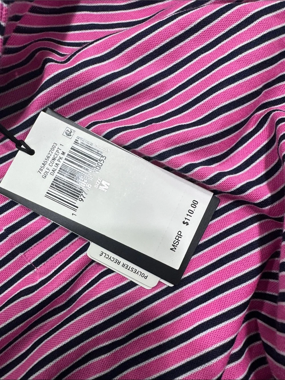 Ralph Lauren Pink and Black Striped Polo